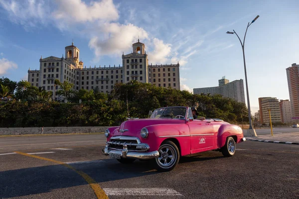 Havana Kuba Května 2019 Klasické Staré Americké Auto Ulicích Starého — Stock fotografie