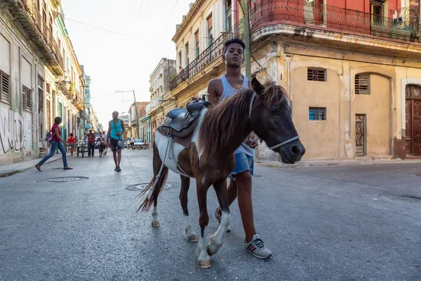 Havana Cuba Maio 2019 Jovens Meninos Cubanos Adolescentes Com Pequeno — Fotografia de Stock