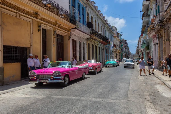 Avana Cuba Maggio 2019 Classica Old American Taxi Car Strade — Foto Stock