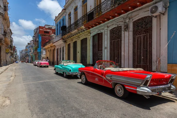 Havana Kuba Května 2019 Klasická Stará Americká Taxi Auto Ulicích — Stock fotografie