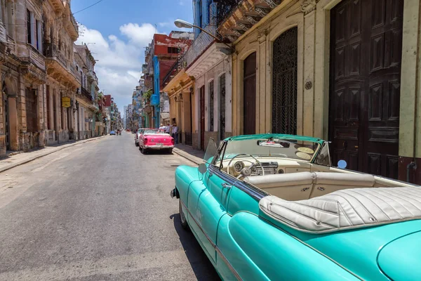 Habana Cuba Mayo 2019 Taxi Clásico Americano Antiguo Las Calles — Foto de Stock