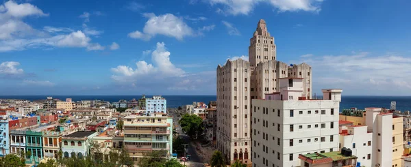 Vista Panorámica Aérea Del Barrio Residencial Habana Capital Cuba Durante — Foto de Stock