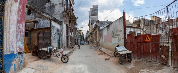 Havane Cuba Mai 2019 Vue Panoramique Sur Quartier Résidentiel Défavorisé — Photo