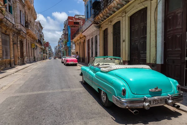 Avana Cuba Maggio 2019 Classica Old American Taxi Car Strade — Foto Stock