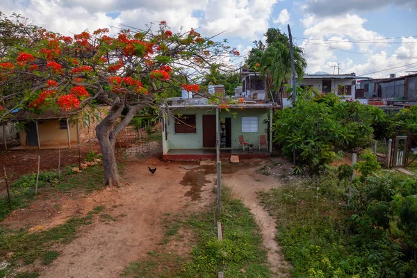 Trinidad, Küba yakınlarındaki La Boca kasabasında ki bir yerleşim bölgesinin havadan görünümü.
