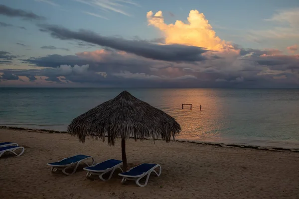 Bela Vista Uma Praia Areia Playa Ancon Mar Caribe Triniday — Fotografia de Stock