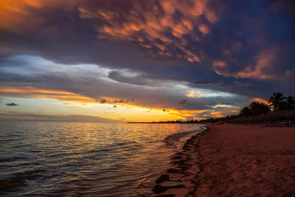 Beautiful View Sandy Beach Playa Ancon Caribbean Sea Triniday Cuba — Stock Photo, Image