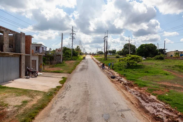 Trinidad Cuba Giugno 2019 Veduta Aerea Una Strada Alla Periferia — Foto Stock