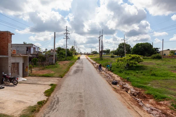Trinidad Cuba Giugno 2019 Veduta Aerea Una Strada Alla Periferia — Foto Stock