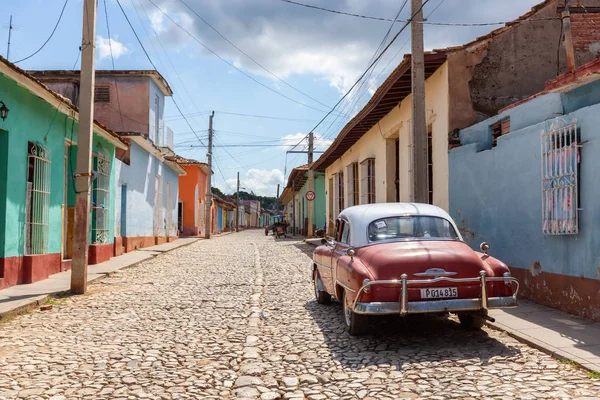 Trinidad Cuba Junho 2019 Vista Carro Americano Clássico Nas Ruas — Fotografia de Stock