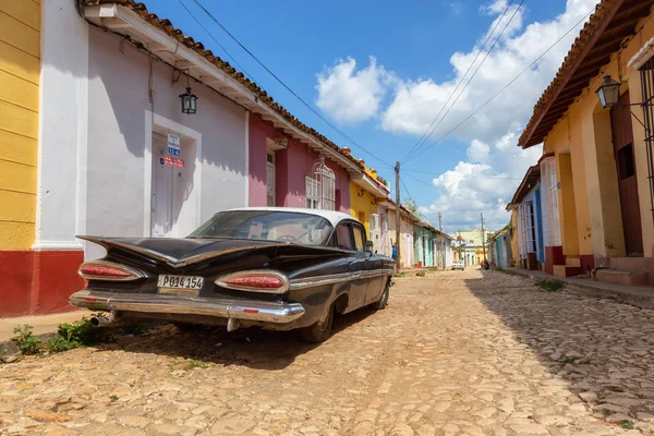 Trinidad Cuba June 2019 View Old Classic American Car Streets — Stock Photo, Image