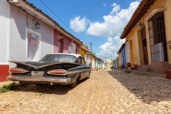 Trinidad Cuba Junho 2019 Vista Carro Americano Clássico Nas Ruas — Fotografia de Stock