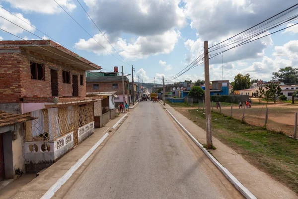 Trinidad Cuba Junio 2019 Vista Aérea Camino Pequeño Pueblo Cubano —  Fotos de Stock