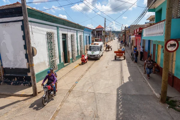 Trinidad Kuba Czerwca 2019 Widok Lotu Ptaka Małym Kubańskim Miasteczku — Zdjęcie stockowe