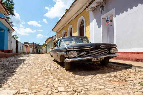 Trinidad Cuba Junho 2019 Vista Carro Americano Clássico Nas Ruas — Fotografia de Stock