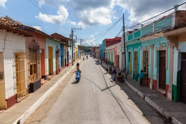 Trinidad Cuba Junho 2019 Vista Aérea Uma Estrada Uma Pequena — Fotografia de Stock