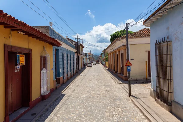 Trinidad Cuba June 2019 Aerial View Road Small Cuban Town — Stock Photo, Image