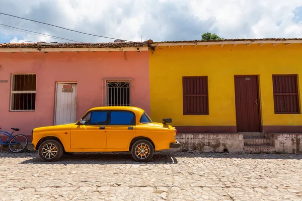 Trinidad Cuba Junho 2019 Vista Carro Americano Clássico Nas Ruas — Fotografia de Stock