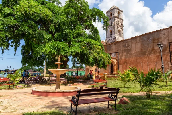 Trinidad Cuba June 2019 Street View Old Church Small Touristic — Stock Photo, Image