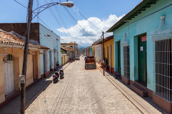 Trinidad Cuba Juni 2019 Luchtfoto Van Een Weg Een Kleine — Stockfoto