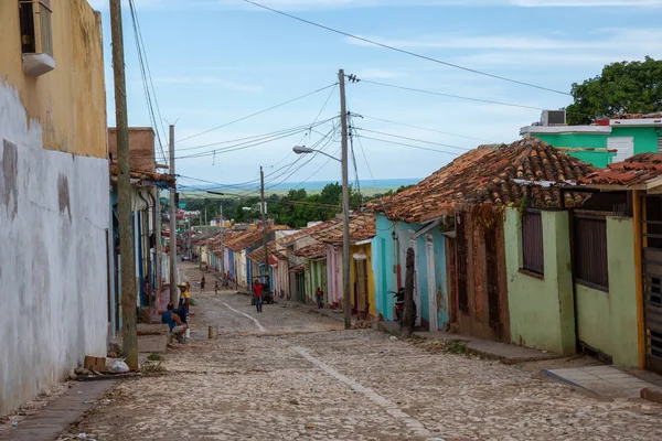 Trinidad Cuba Junho 2019 Vista Rua Uma Pequena Cidade Cubana — Fotografia de Stock