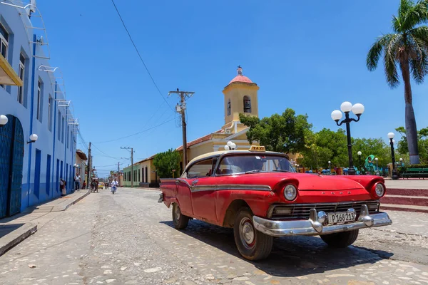 Trinidad Cuba Junio 2019 Vista Viejo Automóvil Americano Clásico Las —  Fotos de Stock