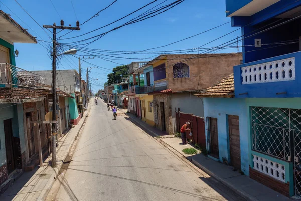 Trinidad Cuba Junho 2019 Vista Aérea Uma Estrada Uma Pequena — Fotografia de Stock