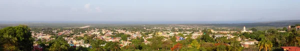 Aerial Panoramautsikt Över Liten Turistisk Kubansk Stad Solig Och Grumlig — Stockfoto