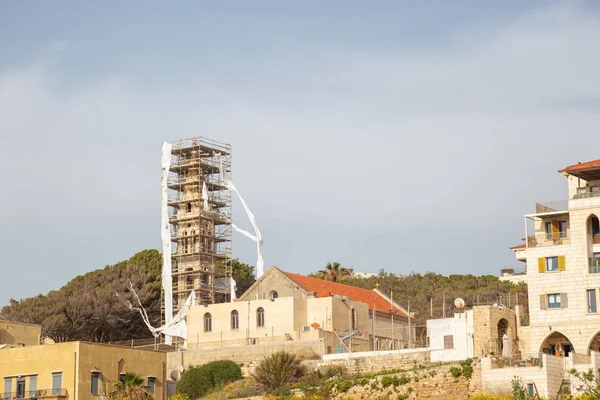 Тель Авив Израиль Апреля 2019 Года Дома Старом Порту Яффо — стоковое фото