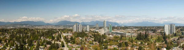 Vista Panorámica Del Barrio Residencial Ciudad Durante Día Soleado Tomado —  Fotos de Stock