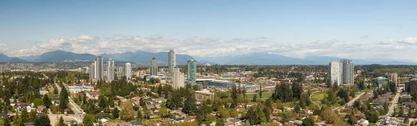 Panoramatický Pohled Rezidenční Čtvrť Městě Během Slunného Dne Velké Vancouveru — Stock fotografie