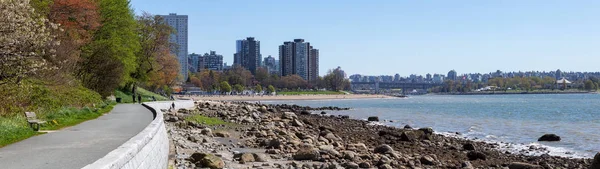 Vue Panoramique Baie English Dans Parc Stanley Par Une Journée — Photo