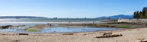 Belle Vue Panoramique Sur Deuxième Plage Dans Parc Stanley Par — Photo