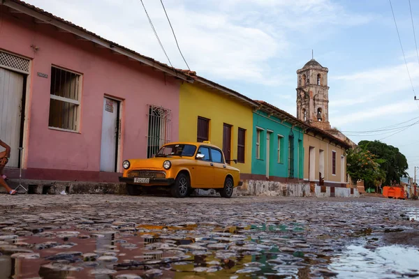 Trinidad Cuba Junio 2019 Vista Viejo Taxi Clásico Las Calles — Foto de Stock