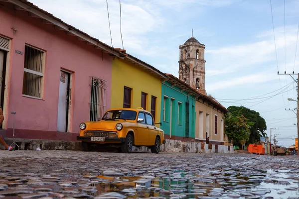 Trinidad Cuba Junho 2019 Vista Carro Táxi Clássico Nas Ruas — Fotografia de Stock