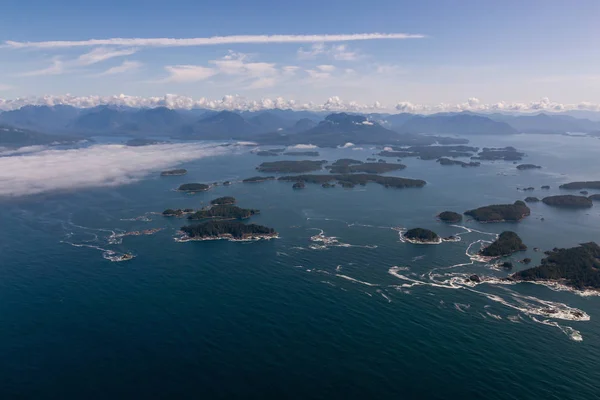 Vista Aérea Del Paisaje Hermosa Costa Del Océano Pacífico Con — Foto de Stock