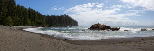 Bela Vista Panorâmica Uma Costa Rochosa Trilha Juan Fuca Durante — Fotografia de Stock