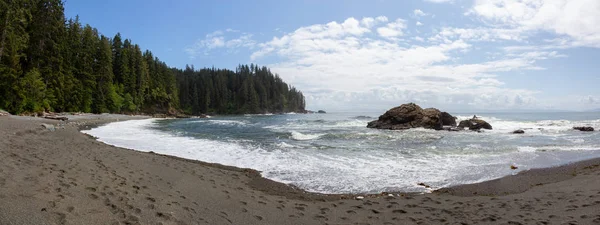 Bella Vista Panoramica Una Costa Rocciosa Sul Sentiero Juan Fuca — Foto Stock