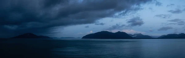 Bela Vista Panorâmica Paisagem Montanhosa Americana Costa Oceano Durante Nascer — Fotografia de Stock