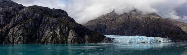 Beautiful Panoramic View Margerie Glacier American Mountain Landscape Ocean Coast — Stock Photo, Image