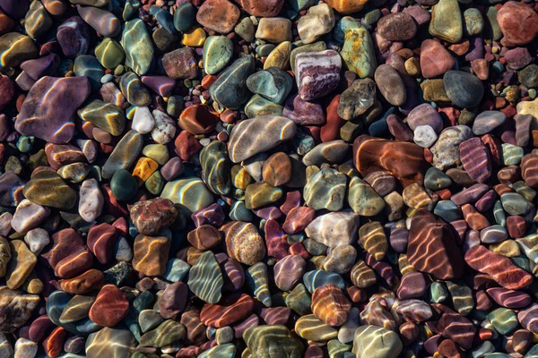 Pedras Coloridas Lago Geleira Durante Dia Ensolarado Verão Tomado Lake — Fotografia de Stock