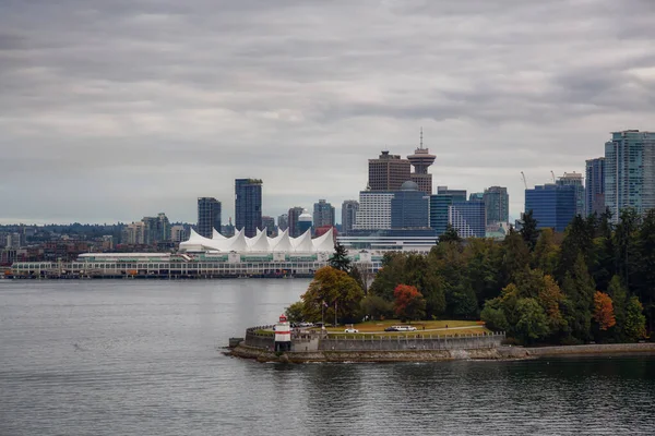 Brockton Point Lighthouse Stanley Park Vancouver Downtown Canada Background Taken — Stock Photo, Image