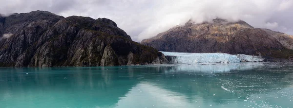 Hermosa Vista Panorámica Del Glaciar Margerie Paisaje Montañoso Americano Costa —  Fotos de Stock