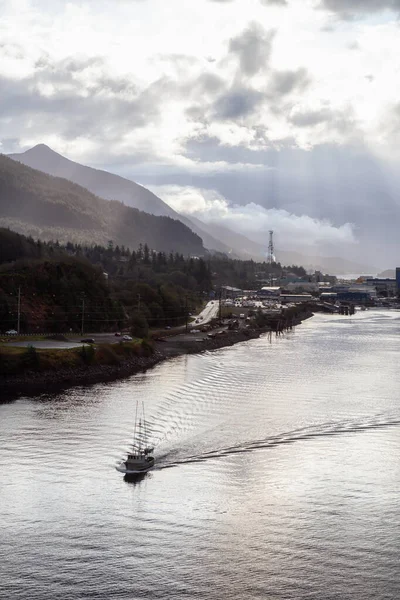 Ketchikan Alaska Abd Eylül 2019 Fırtınalı Bir Sabah Boyunca Okyanus — Stok fotoğraf