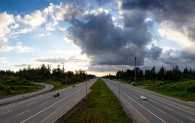 Aerial Panoramic View of Trans-Canada Highway clipart