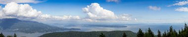 Beautiful Panoramic Canadian Landscape view from top of Mt. Gardener clipart