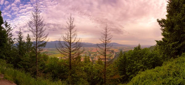 Bela vista panorâmica da paisagem de Fraser Valley de Abby Grind — Fotografia de Stock