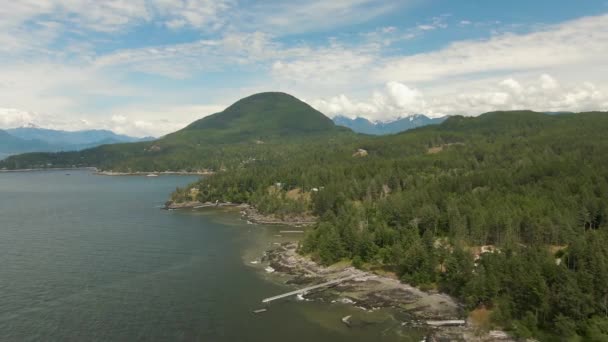 Widok z lotu ptaka na Bowen Island — Wideo stockowe