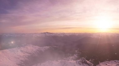 Kanada Dağ Manzarası Havadan Panoramik Görünümü