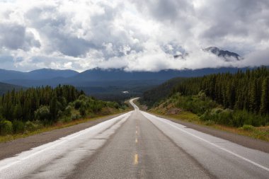 Kuzey Kayalıkları 'nda manzaralı bir yol manzarası